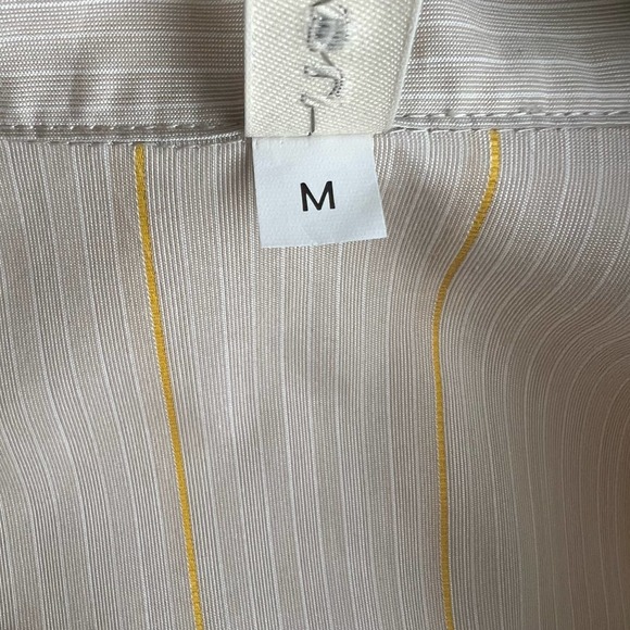 Nap Recliner Classic PJ Shirt Pajama in Stripe Yellow Tan Size Medium - Picture 9 of 10